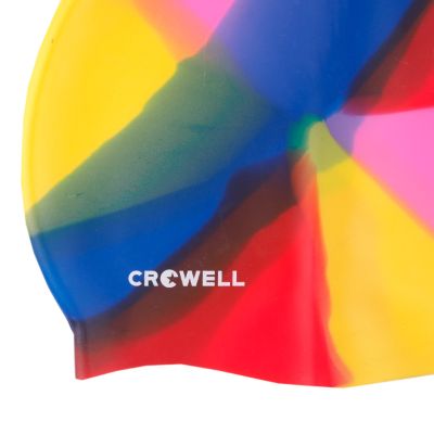 4. Crowell Multi-Flame-03 Silicone Swimming Cap