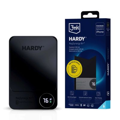 15. Powerbank 3mk HARDY MagSynergy Ni+ 5,000mAh 22.5W USB 1C1L - black
