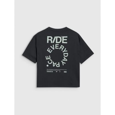 4. Women's oversize printed T-shirt 4F 4FWSS25TTSHF1993-20S