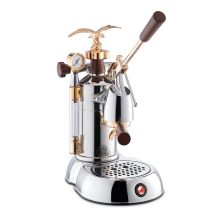 La Pavoni Expo 2015 coffee machine manual lever, chrome gold