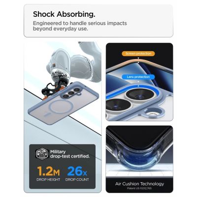 10. Spigen Ultra Hybrid Mag MagSafe Case for Samsung Galaxy S26+ - Clear Blue