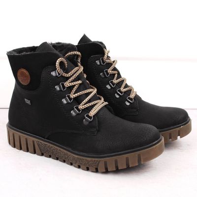 34. Waterproof black women's hiking ankle boots Rieker Y3433-00