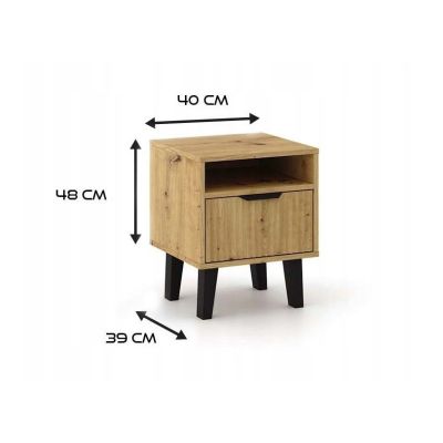 5. SCANDI 1S SLIM NIGHT TABLE, ARTISAN OAK