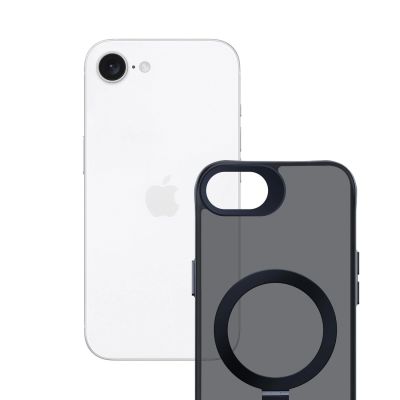 23. 3mk Smoke Case Mag&Stand for Apple iPhone 16E - black