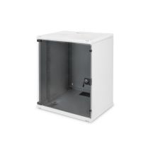 Digitus 19" 12U wall-mounted network cabinet 540x400, glass door, gray, undivided, unassembled, 60kg