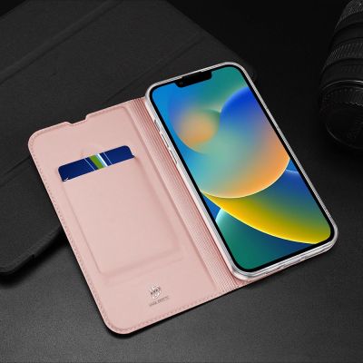 22. Dux Ducis Skin Pro Holster Flip Cover for iPhone 14 Plus blue