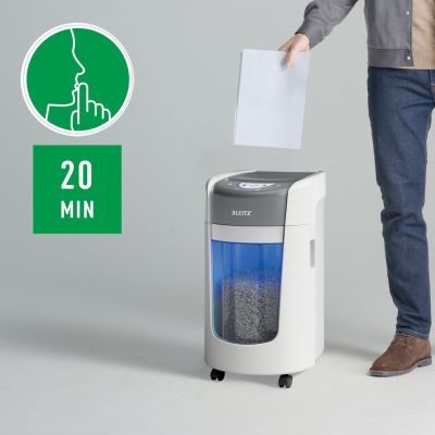 6. Leitz IQ OptiMax Home Office 225 shredder, 15l, P5, 6 sheets, Automatic Start/Stop, Reverse function, Rotating bin - 33% more shred capacity