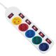 2. MACLEAN 5-OUTLET POWER STRIP WHITE WITH SWITCHES MCE204M/W