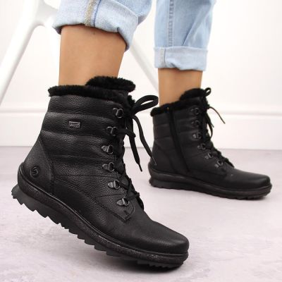 19. Remonte W RKR629B insulated leather ankle boots, black