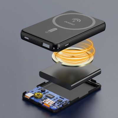 7. Dudao K14S USB-C / MagSafe wireless powerbank 20W 5000mAh - black