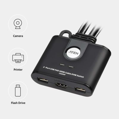 2. ATEN CS22HF KVM Switch Black