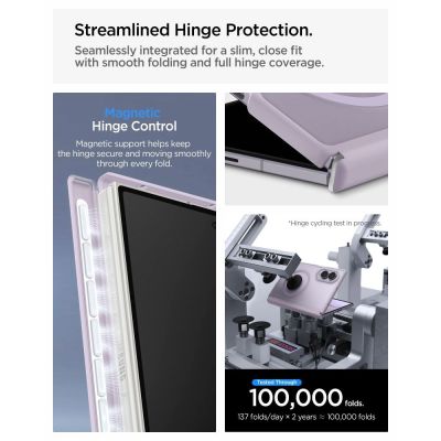 9. Spigen AirSkin Zero MagFit Case for Samsung Galaxy Z Fold 8 – Light Purple, Matte