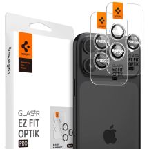 Spigen Glas.tR EZ Fit Optik Pro Camera Cover for iPhone 15 Pro / 15 Pro Max / 16 Pro / 16 Pro Max / 17 Pro / 17 Pro Max - 2 pcs.