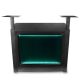 DJ BOOTH BK - DJ booth table, RGB LED backlit board, remote control, pens, cover