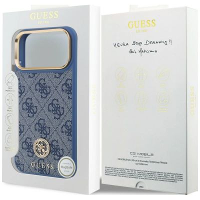 8. Guess 4G Strass Logo MagSafe Case for iPhone 18 Pro Max / 17 Pro Max – blue