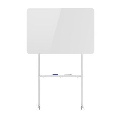 10. Ergo Office mobile dry-erase board, landscape orientation, white, single-sided, with shelf, board dimensions 1190x790mm, ER-306