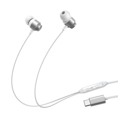 7. Joyroom JR-EC06 USB-C in-ear headphones - silver