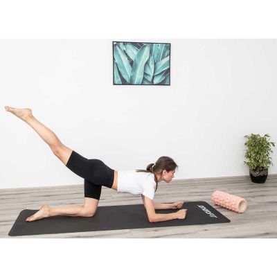 2. YOGA AND FITNESS MAT TPE ANTI-SLIP BLACK AND GREY ENERO FIT
