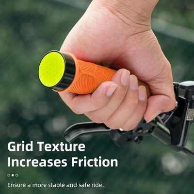 3. Rockbros 40720007004 bicycle grips with reflector - orange