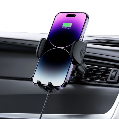 7. Tech-Protect CM15W-V1 Car Phone Holder with 15W Inductive Charger for Cockpit/Air Vent - Black