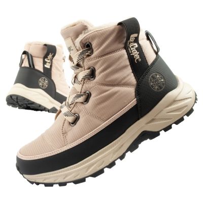 Lee Cooper women's winter hiking shoes, insulated, beige, black