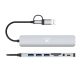 2. Wozinsky WAH-81 8-in-1 USB Hub with USB 3.0 SD Card Reader and Audio Output - Gray