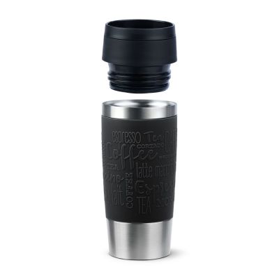 4. EMSA Travel Mug Classic N2020200 travel mug 360 ml Black, Stainless steel Stainless steel