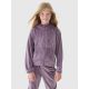 Girls' velour zip-up hoodie sweatshirt 4F Junior 4FJWAW24TSWSF1217-51S