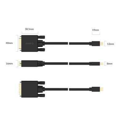 2. Orico XD-MDTD Mini DisplayPort to DVI Full HD 60 Hz Cable 2 m - Black