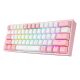 4. REDRAGON K617-RGB Fizz RGB White/Pink USB Keyboard Pink, White