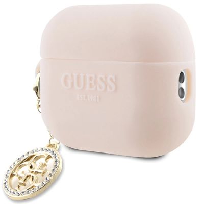 3. Guess GUAP23DSLGHDP AirPods Pro 2 cover pink/pink 3D Rubber 4G Diamond Charm