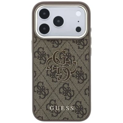 3. Guess 4G & Big Resin Logo Case for iPhone 17 Pro / 18 Pro - Brown