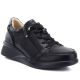 Women's leather wedge shoes, comfortable, black, Vinceza 79644