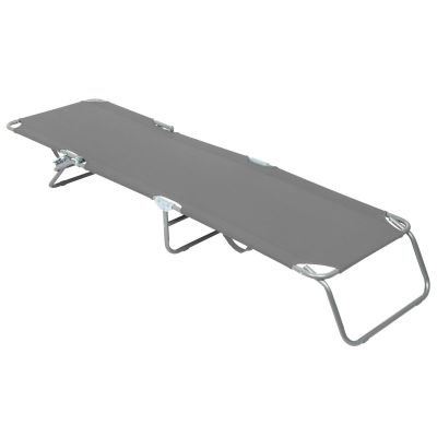 3. FOLDABLE CAMPING BED, GREY