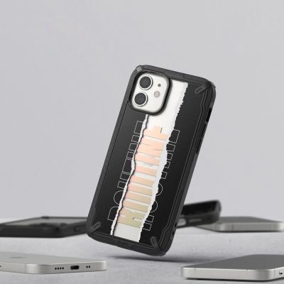 2. Ringke Fusion X Design durable PC Case with TPU Bumper for iPhone 12 mini black (Routine) (XDAP0020)