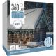29. CHRISTMAS TREE LIGHTS OUTDOOR LIGHT CURTAIN 360 LED CONTROLLER TIMER COLD WHITE GREEN CABLE