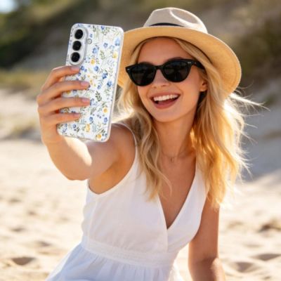 6. Tech-Protect FlexAir Case for Samsung Galaxy A57 5G - Multicolor Flowers