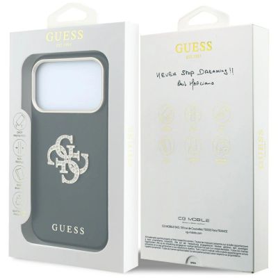 8. Guess Smooth & Big Strass Logo Case for iPhone 18 Pro Max / 17 Pro Max - Black