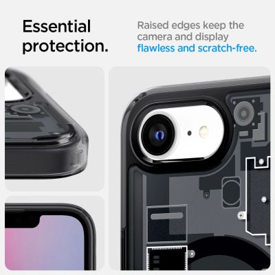 15. Spigen Ultra Hybrid MagSafe Case for iPhone 16e / 17e Zero One - Black