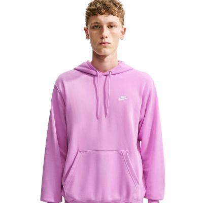 3. Nike Club FT PO Hoodie Men’s Sweatshirt, Pink FN3866 503