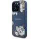 2. Guess Grained Printed Flower Pattern MagSafe case for iPhone 16 Pro blue
