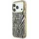 2. Guess IML Zebra Glitter Triangle Logo MagSafe Case for iPhone 17 Pro Max / 18 Pro Max - Gold