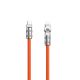 Dudao L24CL USB-C - Lightning angled cable with 180° rotation 30W 1m - orange