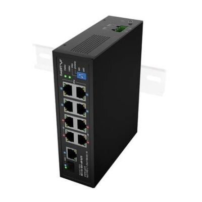 17. SWITCH LANBERG ILFE-8P-1GE-1S-120 LIGHT INDUSTRIAL POE 4XBT 4XAT SFP+ETH DIN FAST ETHERNET