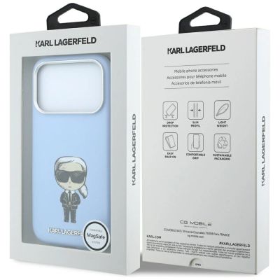 9. Karl Lagerfeld Smooth Ikonik Sketch MagSafe case for iPhone 18 Pro / 17 Pro - light blue