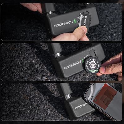 12. Rockbros RBNS1 SMART Bike Lock with NFC Reader - Black