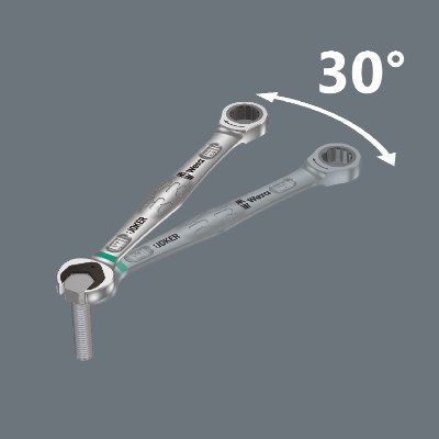 7. WERA ratchet open-end wrench, set of 11