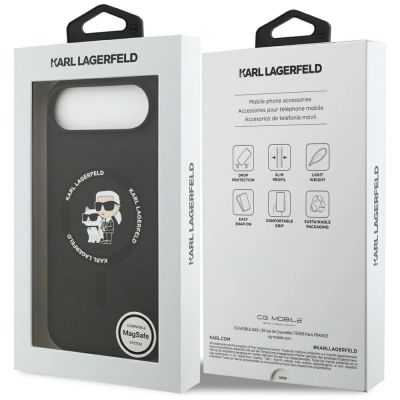 8. Karl Lagerfeld Silicone Karl&Choupette Ring MagSafe Case for iPhone 17 Air - Black