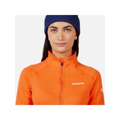 5. ROSSIGNOL Women's Sweatshirt W Blackside Mix HZ Fleece Orange