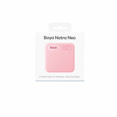 11. BOYA Notra Neo Voice Recorder with AI Transcription - Pink